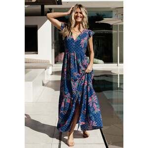 Baltic Born Biscayne Maxi Dress | Indigo Print Size S